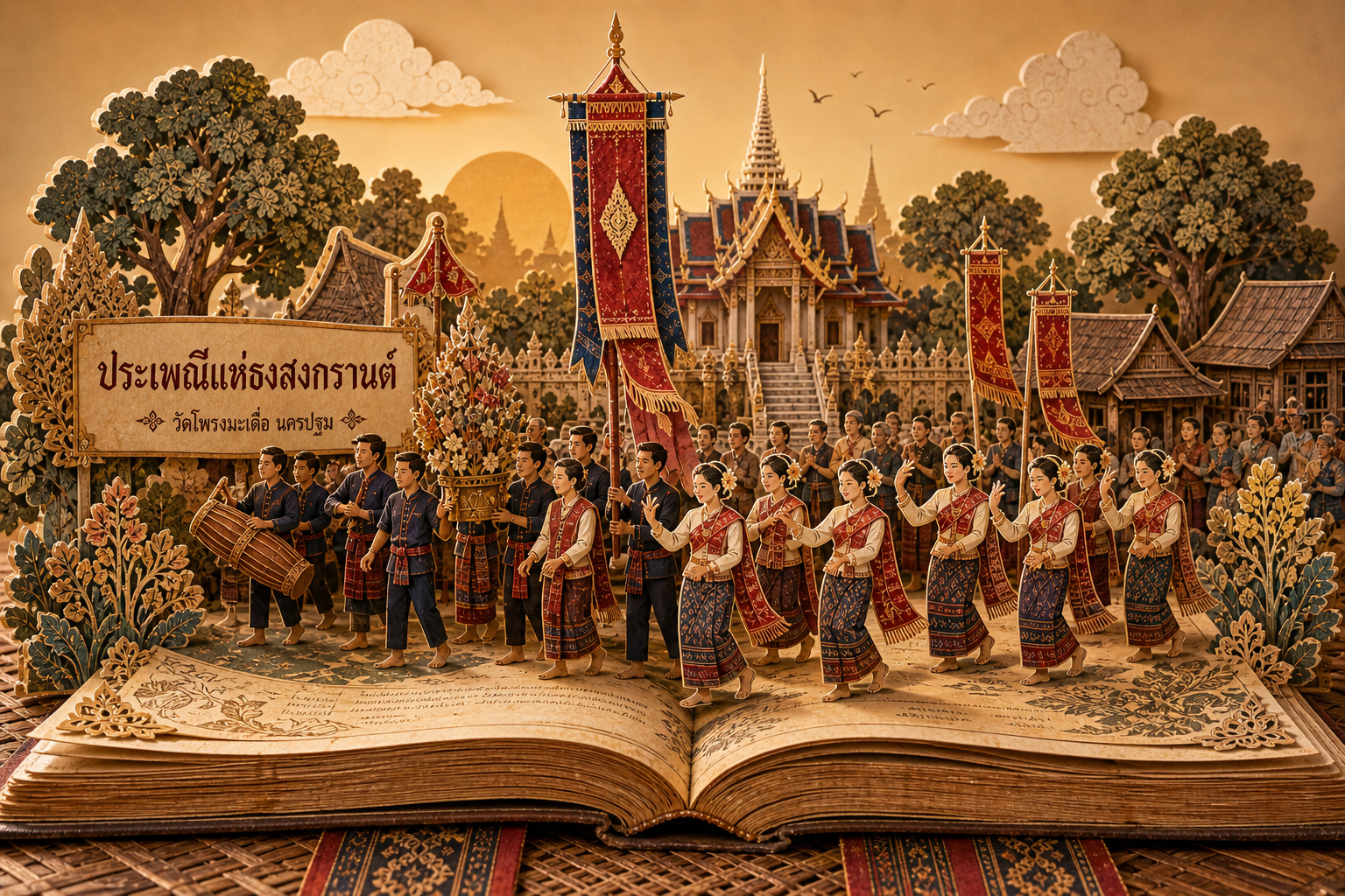 ประเพณีแห่ธงสงกรานต์